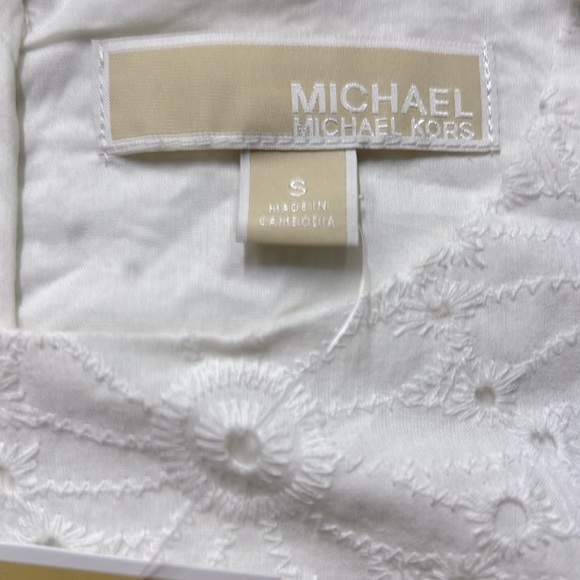 Michael Kors Eyelet Peplum Blouse - Picture 4 of 5